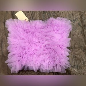 Entro Top, Purple Tulle Tube Top NWT
